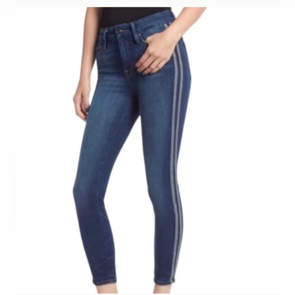 Good American Good Legs Side Stripe High Rise Skinny Jean Size 18